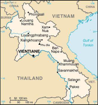 Foto: Laos-politick� mapa