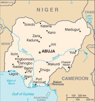 Foto: Nig�rie-politick� mapa