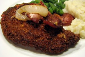 Recept online: Ope�en� telec� jat�rka : Telec� j�tra obalen� v ochucen� mouce, ope�en�, pod�van� ve ���v� se �alv�j� a citr�nem